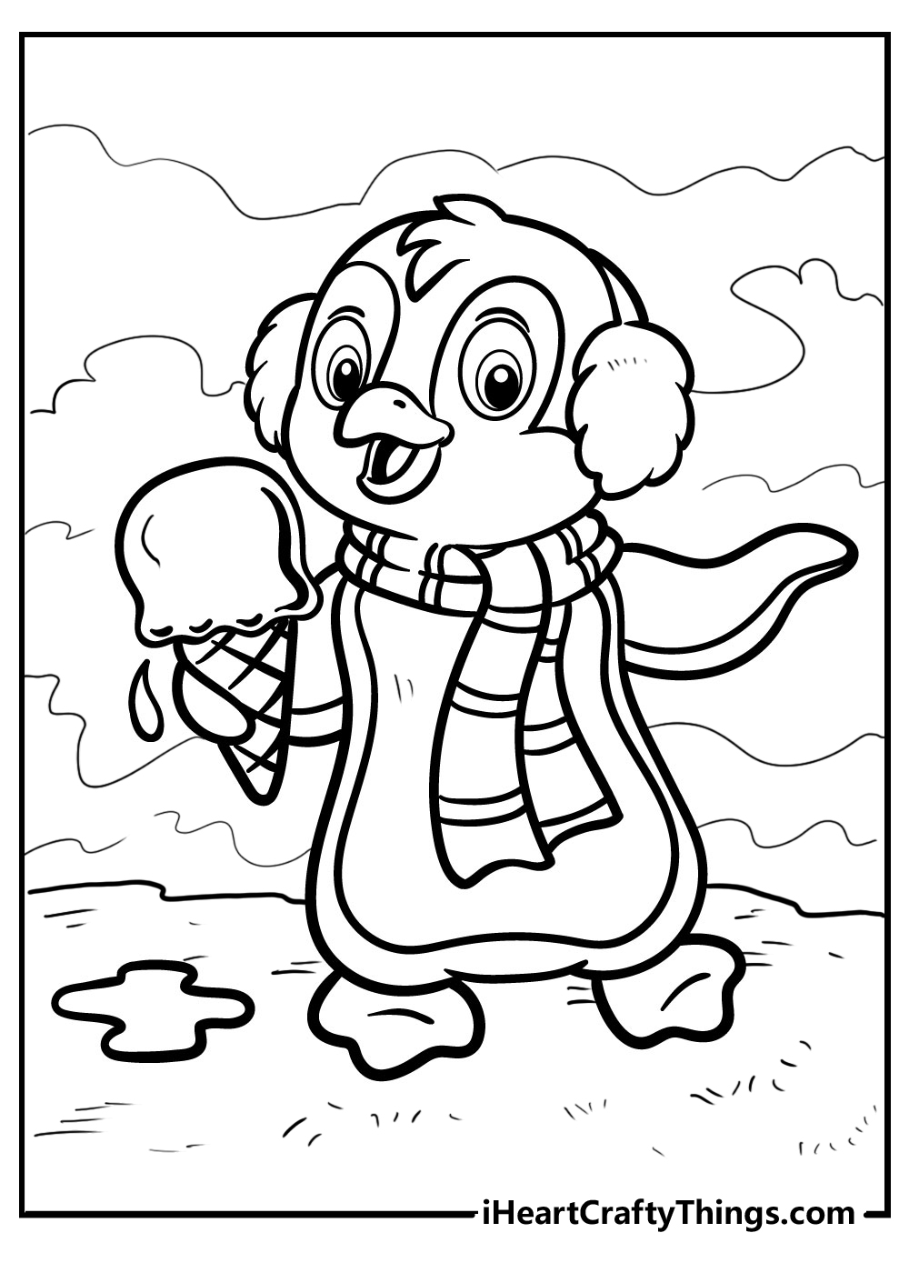 Penguin coloring pages free printables