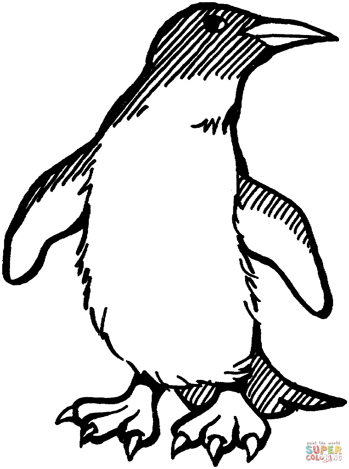 Penguin coloring page free printable coloring pages