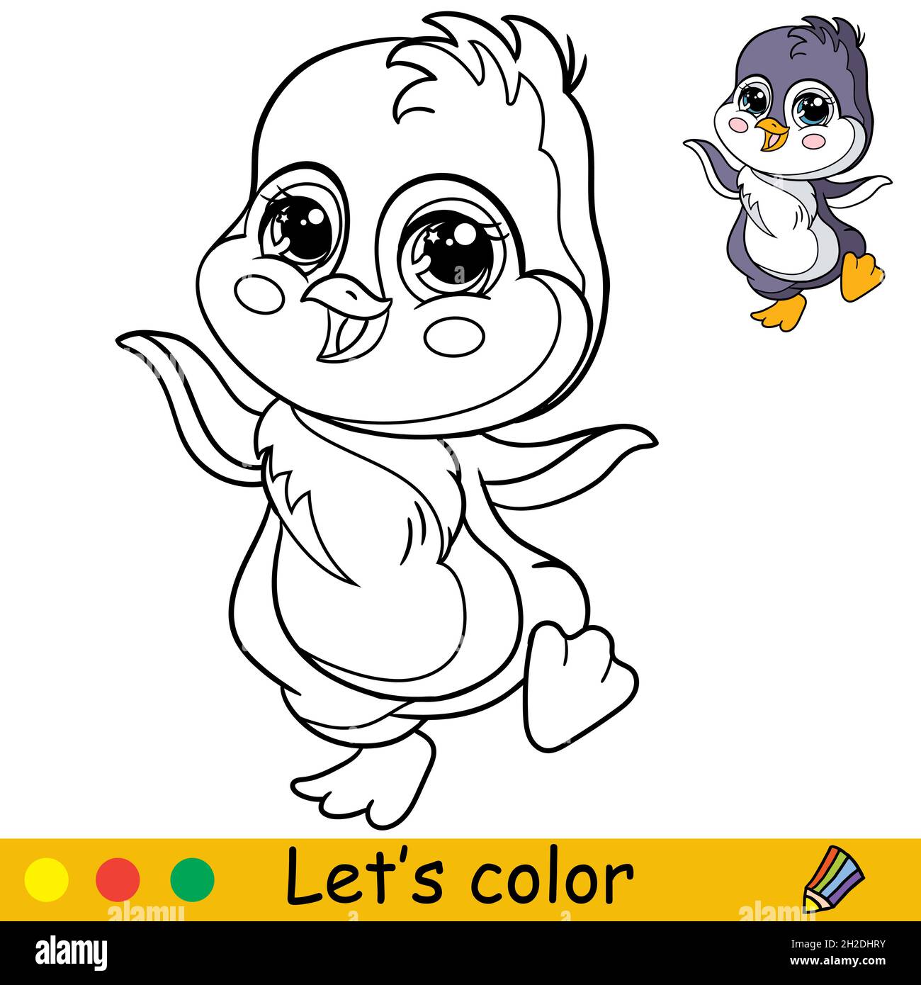 Cartoon penguin animal outline vector fotografãas e imãgen de alta roluciãn