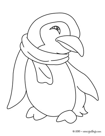 Dibujos para colorear pinguino chistoso