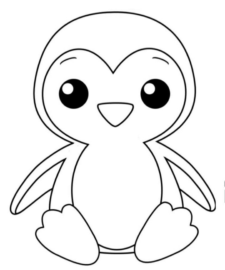 Easy cartoon drawings penguin coloring pages penguin drawing easy