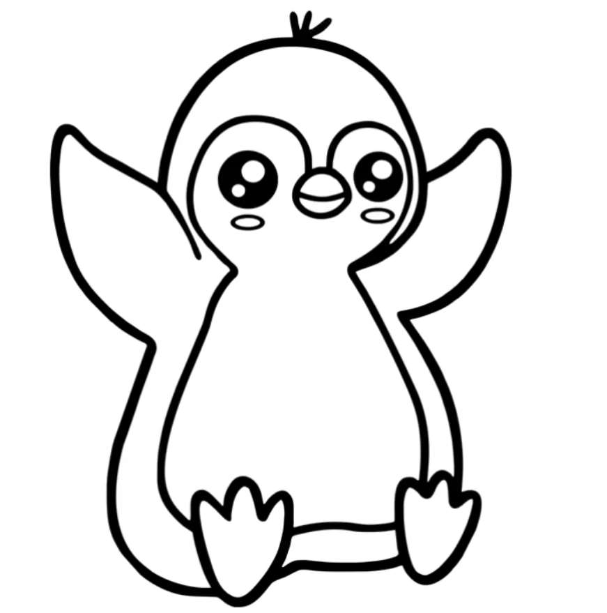 Coloring pages penguin