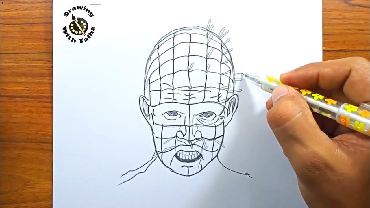 How to draw pinhead hell raiser character