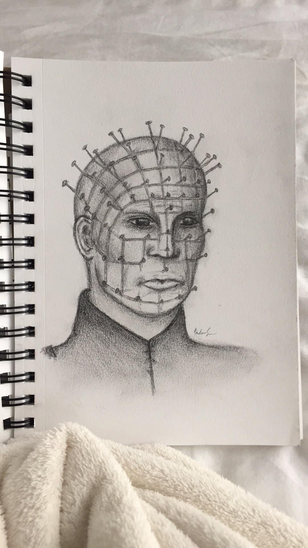 Chatterer pinhead drawing rhellraiser