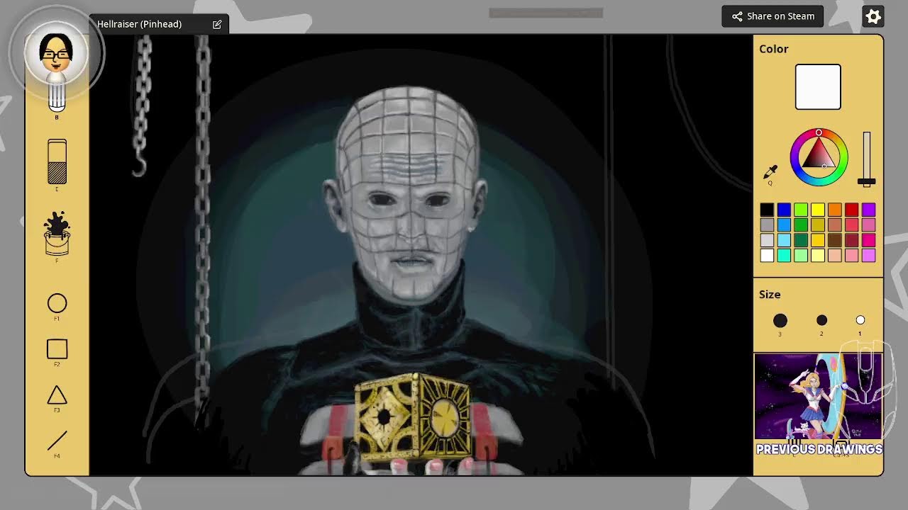 Â drawing pinhead hellraiser sep hellraiser scribbleit escapologyday