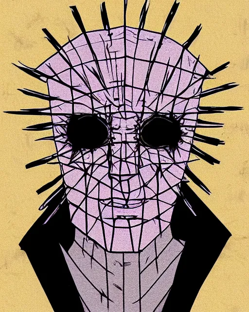 Drawing of pinhead from hellrser pencil drawing stable diffusion