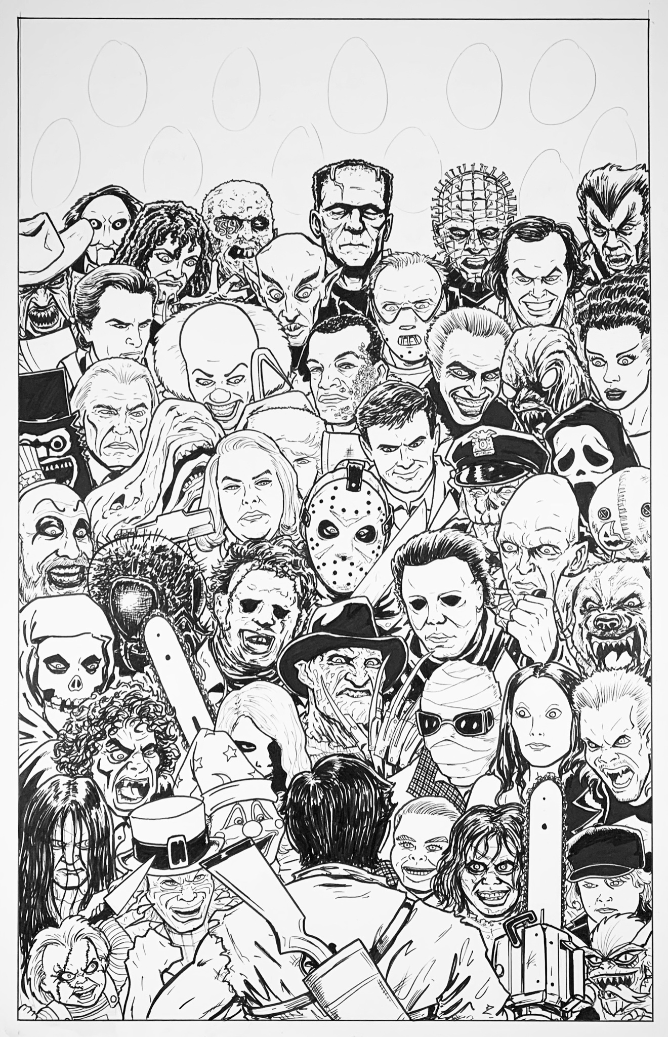 Hal haney on x ash vs horror update inks on billy the puppet from saw rosemary from demons fulcis zombie count orlok from nosferatu frankensteins monster hannibal lecter pinhead jack torrance and