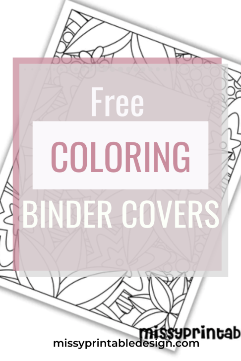 Free printable coloring binder covers
