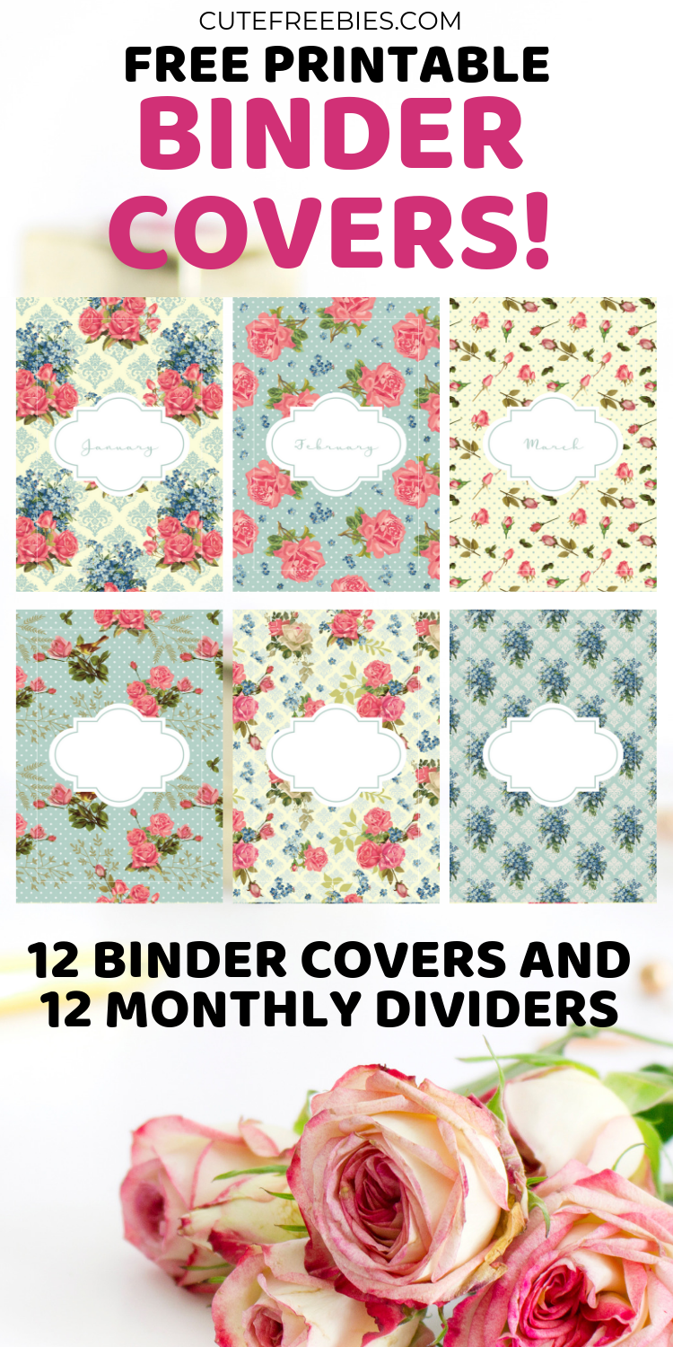 Free printable binder covers â shabby chic floral