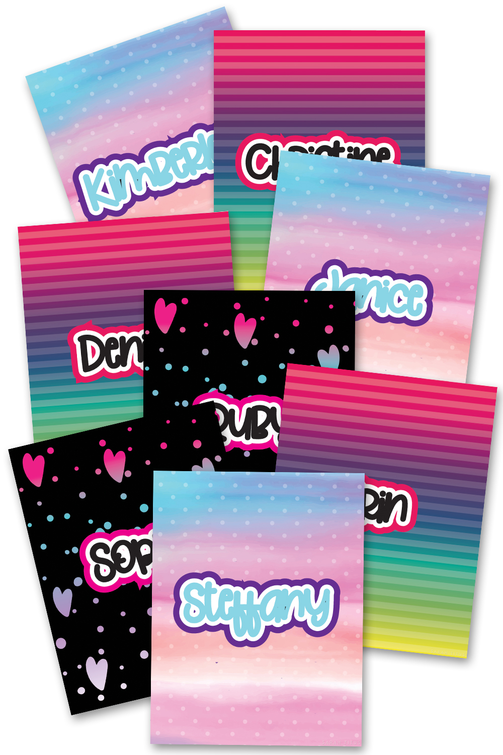 Names binder covers cute free printables