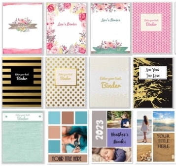 Free printable binder cover templates create online