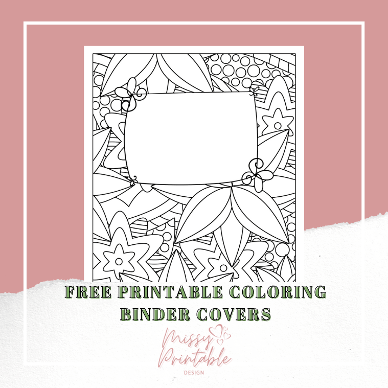 Free printable coloring binder covers