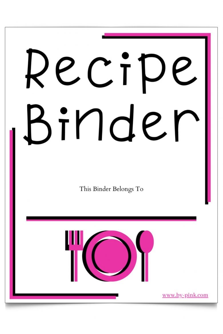 Recipe binder free printable pages â by pink