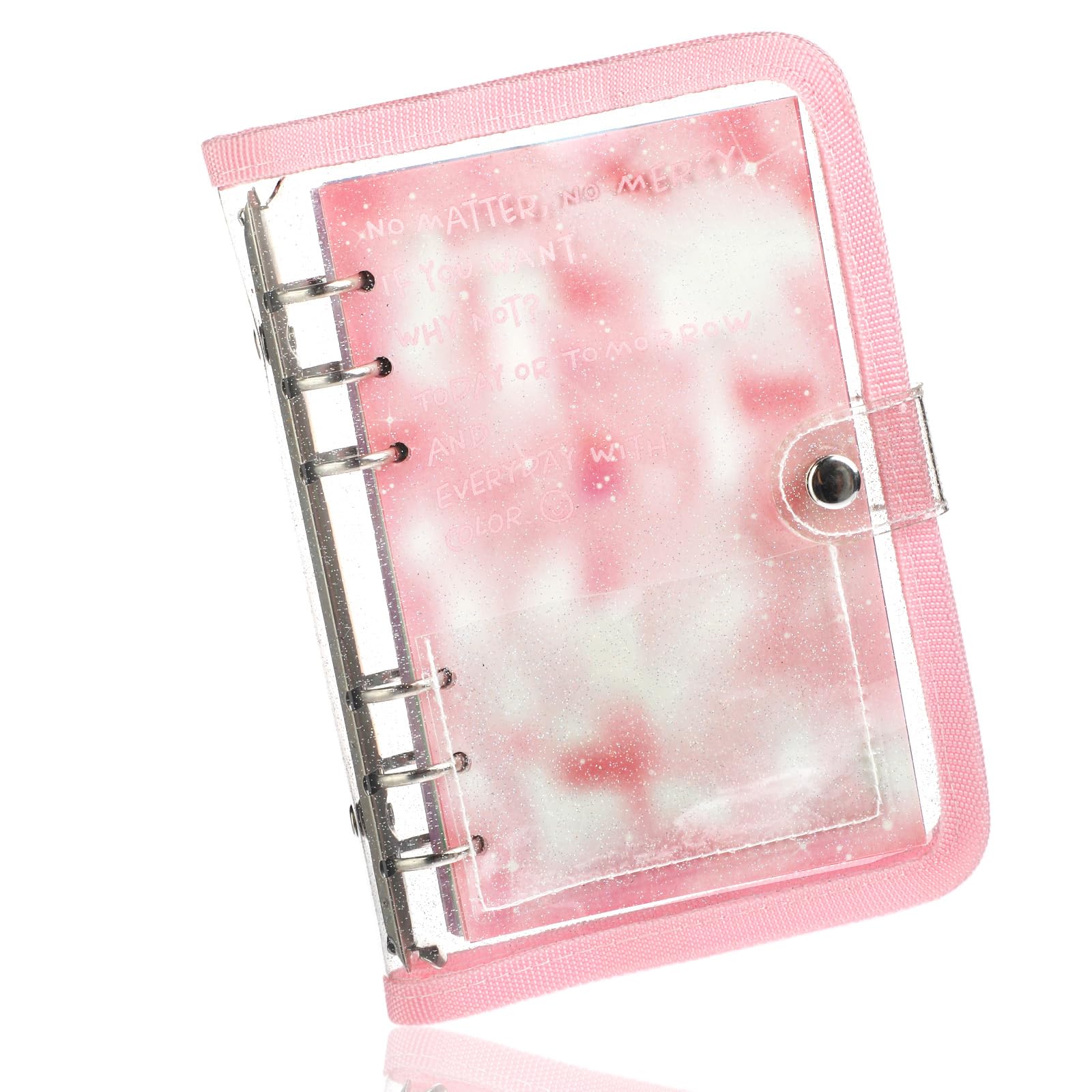 Newest a glitter binder notebook clear