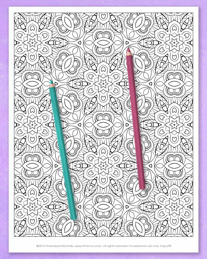Abstract patterns coloring pages