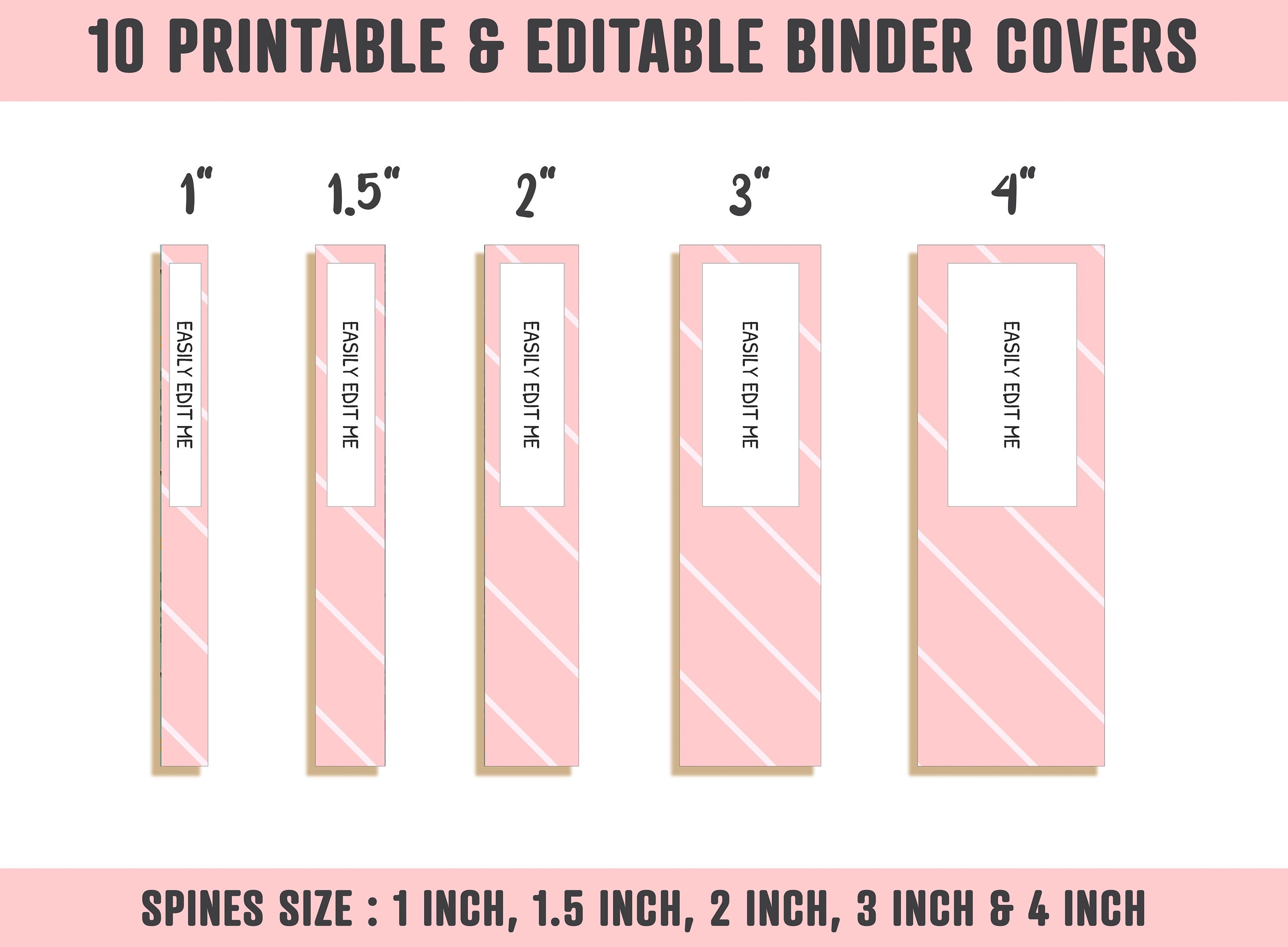Pink binder cover printable editable coversspines binder insert planner cover teacherschool binder cover printable binder cover
