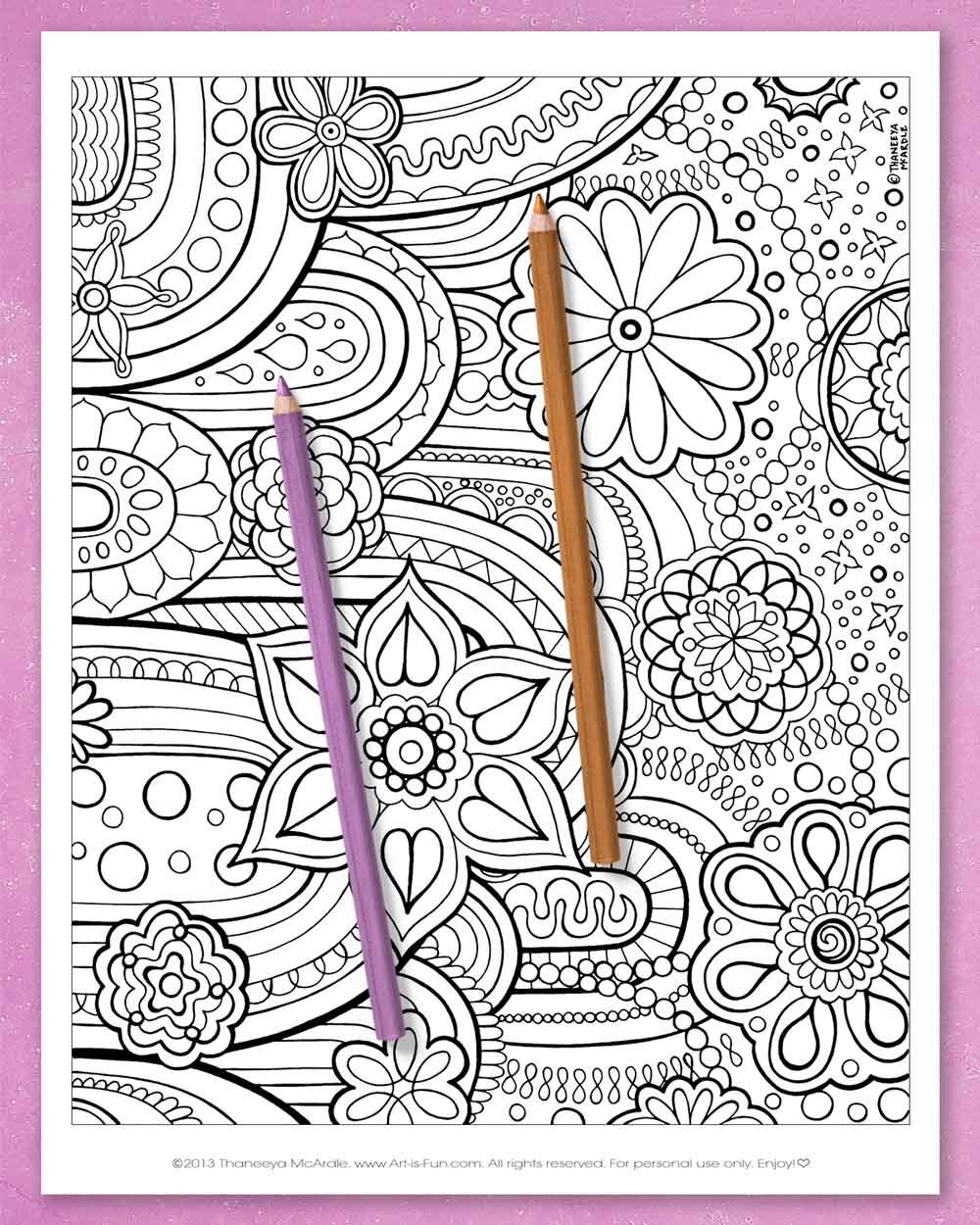 Abstract coloring pages