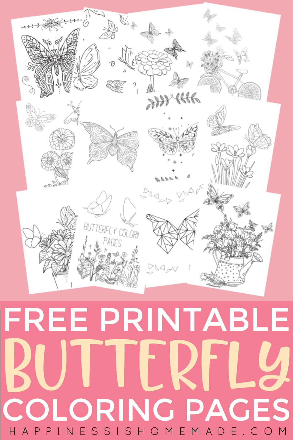 Free printable butterfly coloring pages