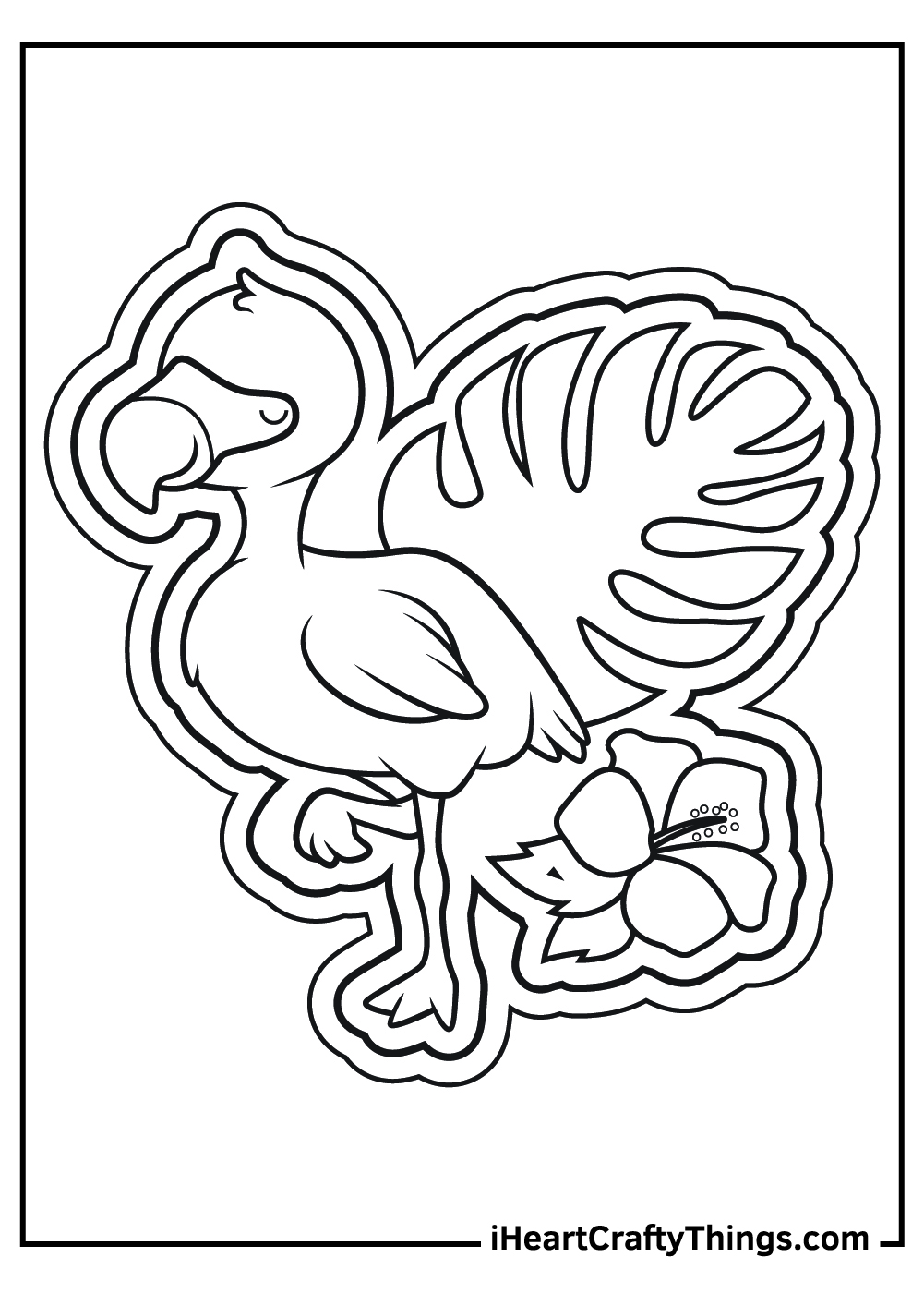 Flamingos coloring pages free printables