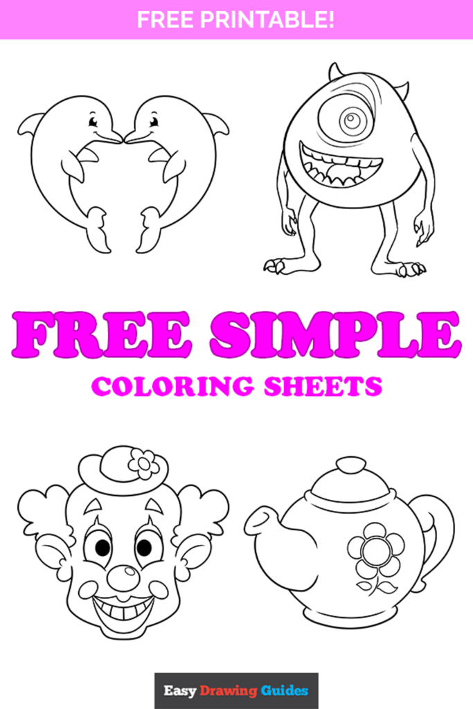 Free printable simple coloring pages for kids