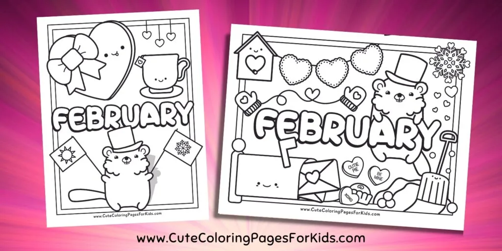 February coloring pages