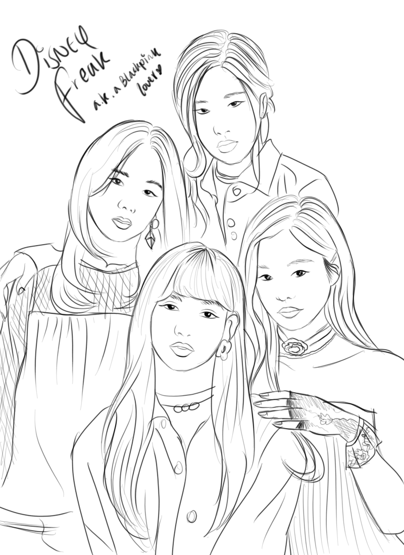 Blackpink coloring page by dinseyloid on