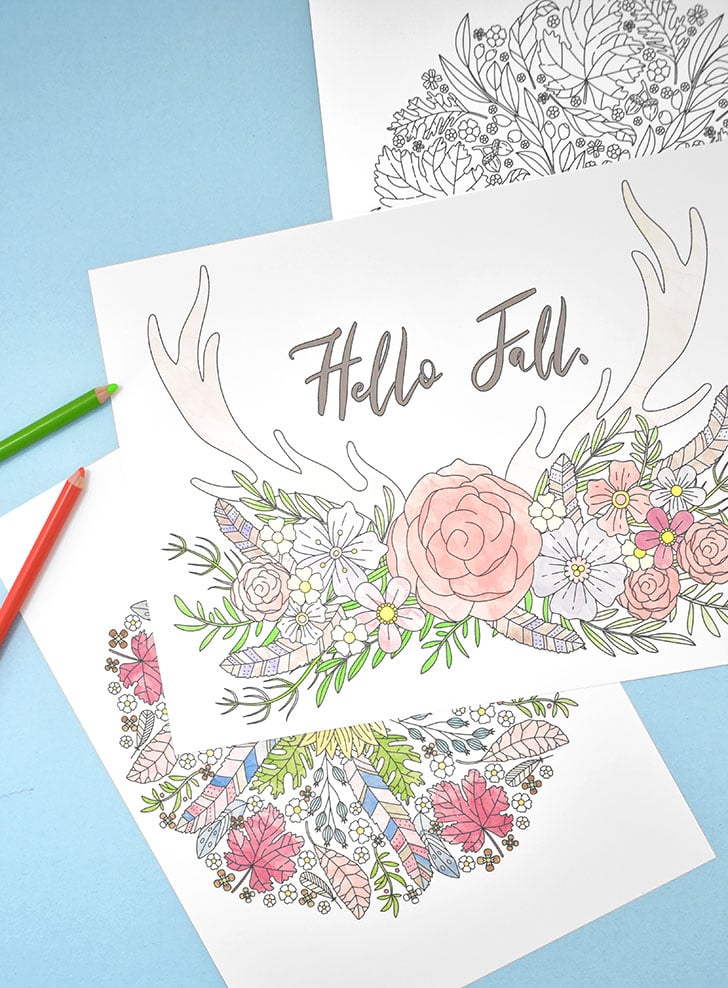 Free fall coloring pages â dream a little bigger