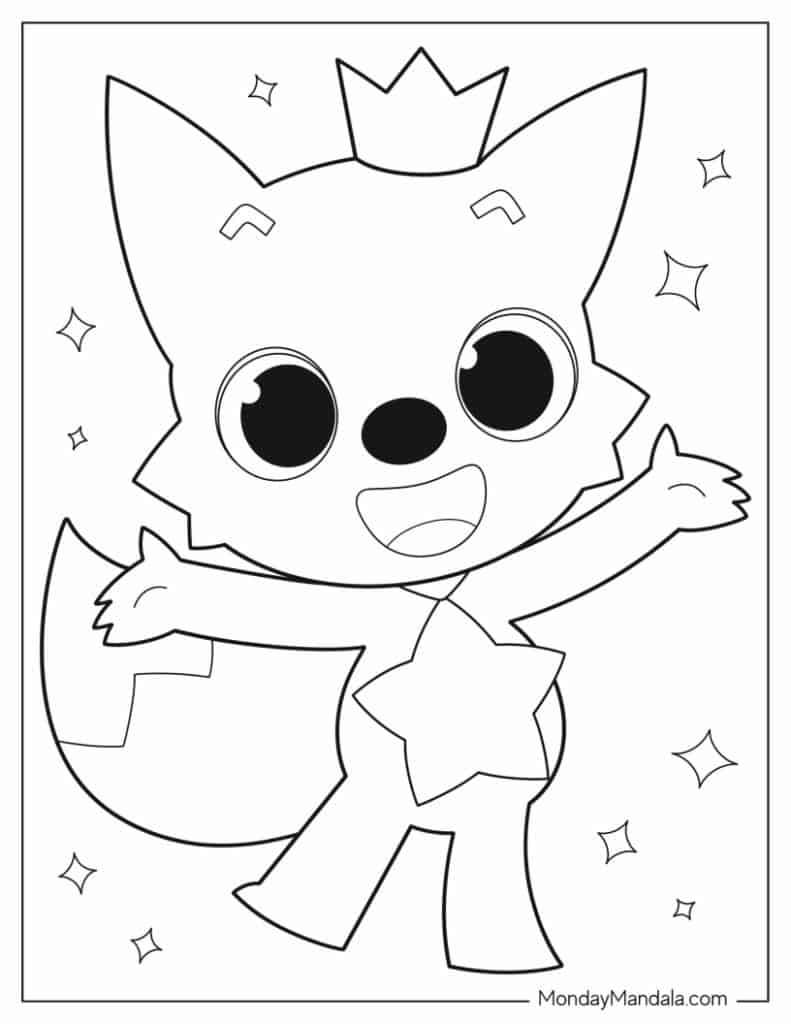 Baby shark coloring pages free pdf printables