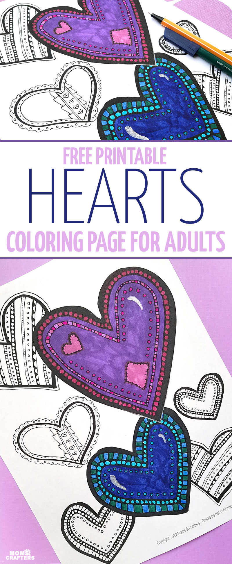 Heart coloring page a free printable coloring page for adults