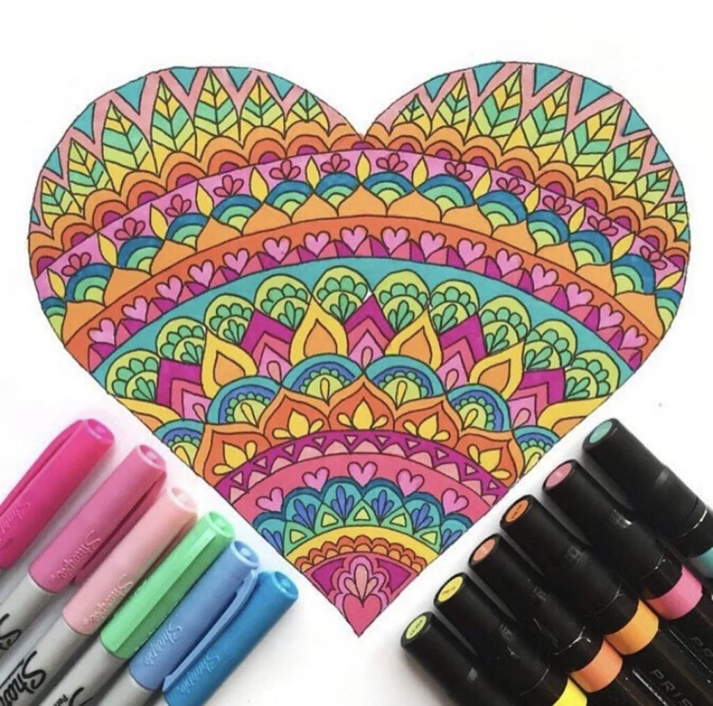 Heart coloring pages â free printables for adults and kids