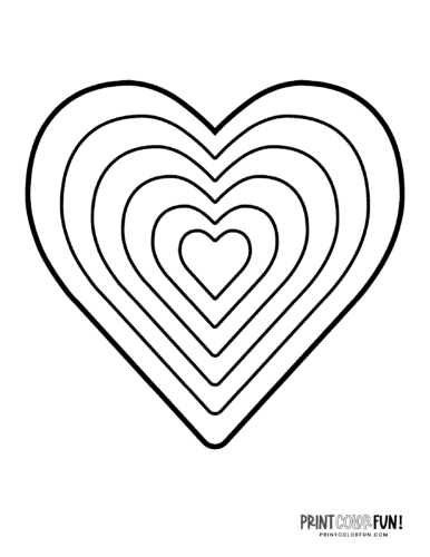 Printable heart coloring pages a huge collection of hearts for coloring crafting learning at