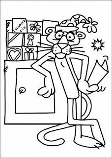 Pink panther show coloring pages team colors