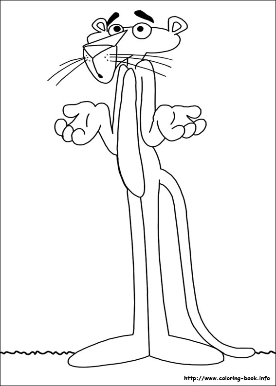 The pink panther coloring picture