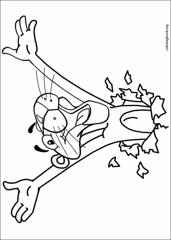 The pink panther coloring page