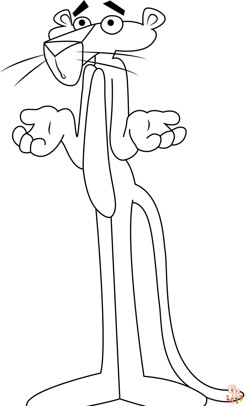 Free pink panther coloring pages for kids