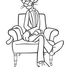 Pink panther gentleman coloring pages