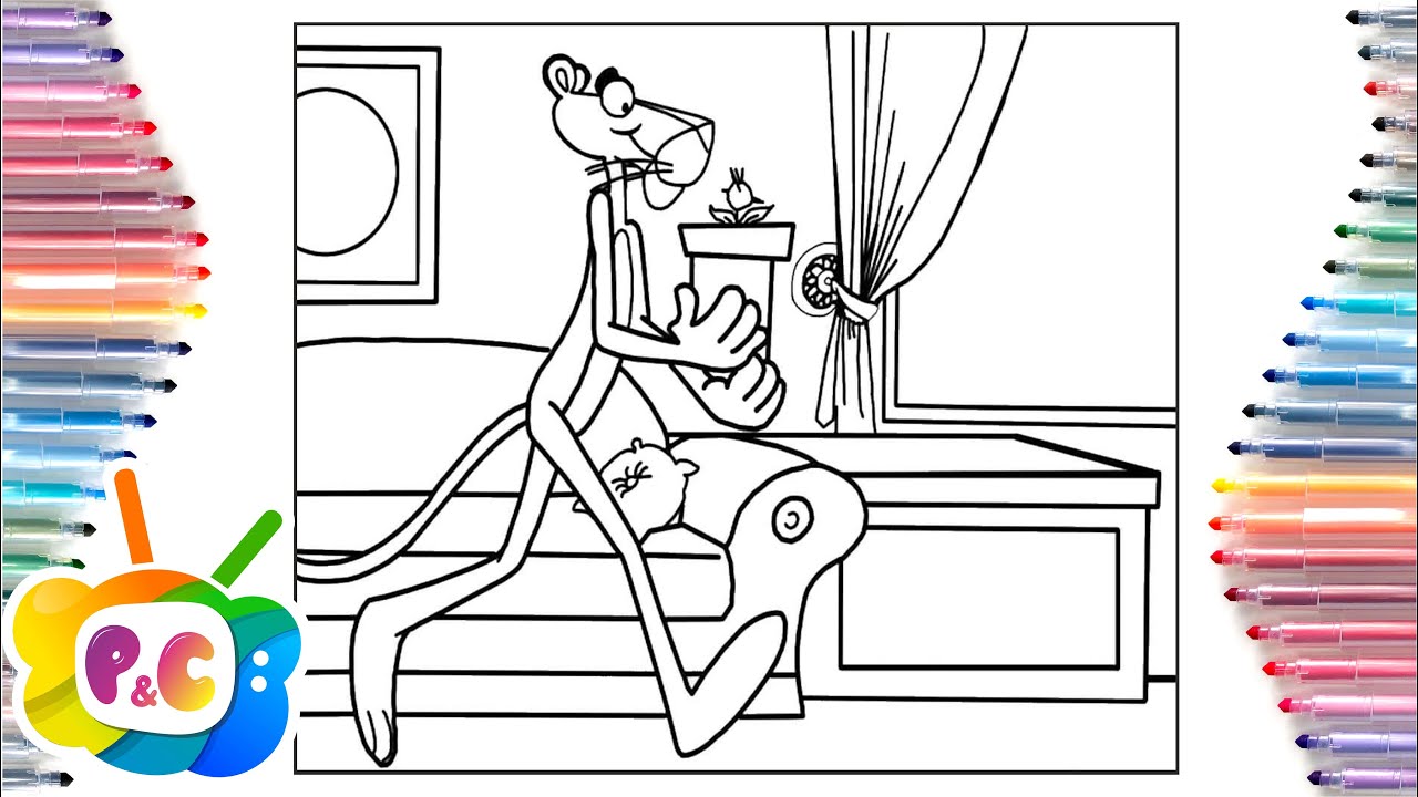 Pink panther coloring pages classic pink panther elektronoia jjd