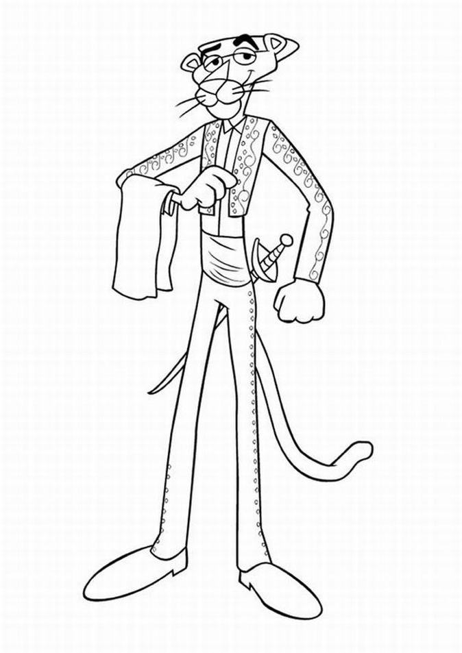 Free printable pink panther coloring pages for kids