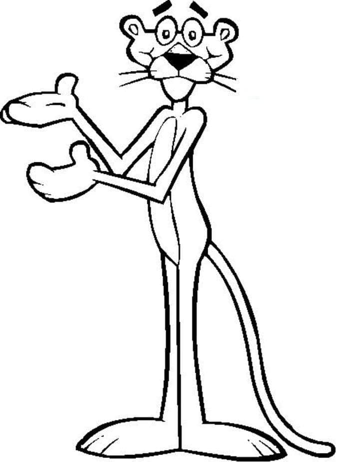 Pink panther free coloring page