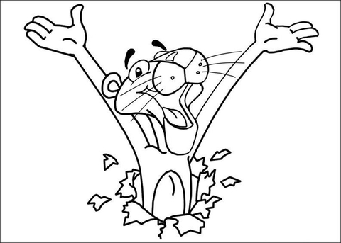 Here es pink panther coloring page free printable coloring pages