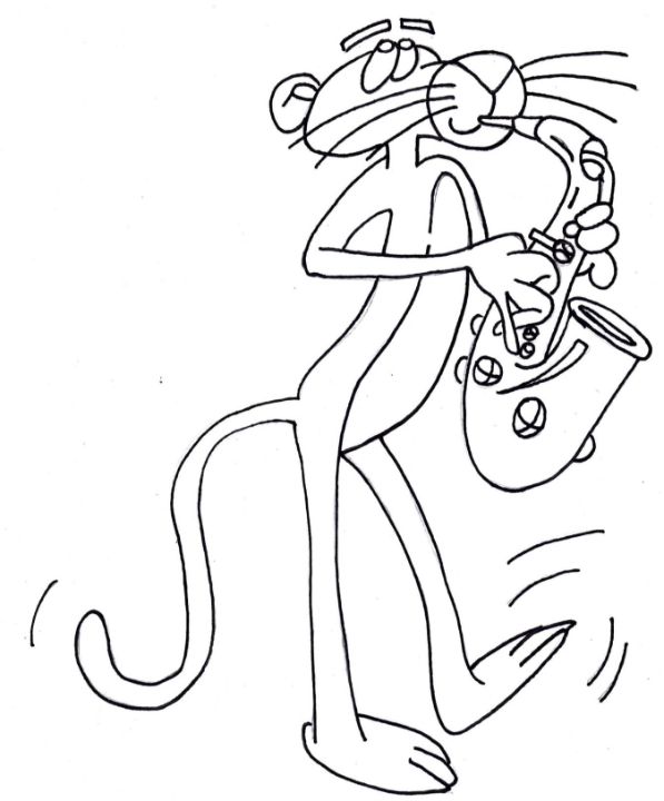 Pink panther original line artwork