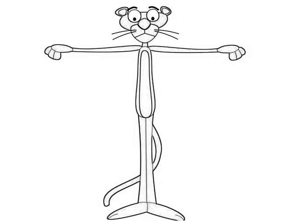 Pink panther coloring page