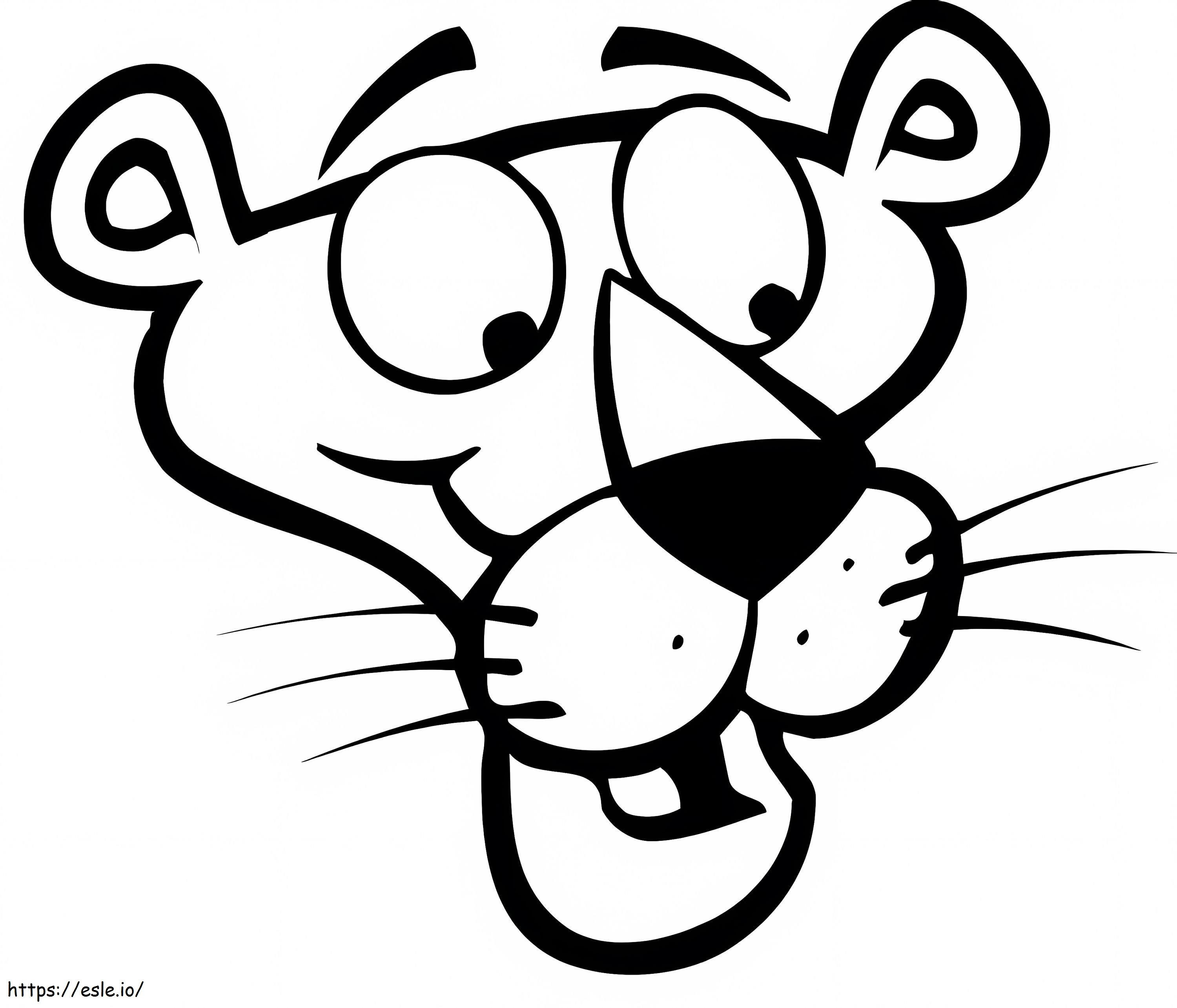 Pink panther face coloring page