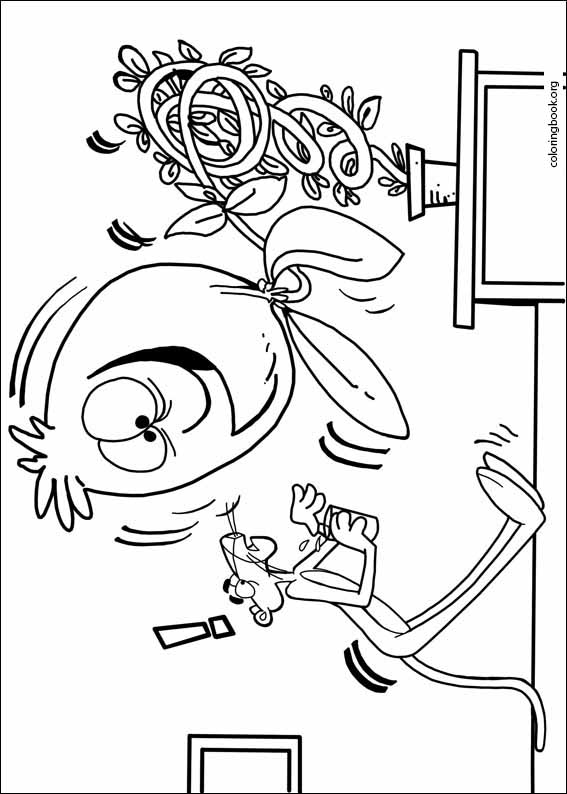 The pink panther coloring page