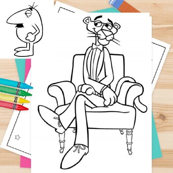 Pink panther coloring bookprintable coloring pages online for kids