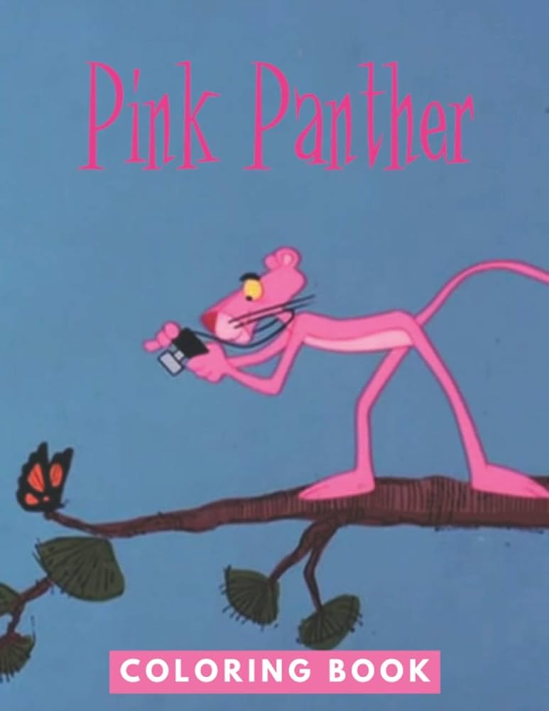 The pink panther coloring book perfect christmas gift for kids and adults who love the pink panther unofficial coloring book for encouraging creativity kidz coloring home books