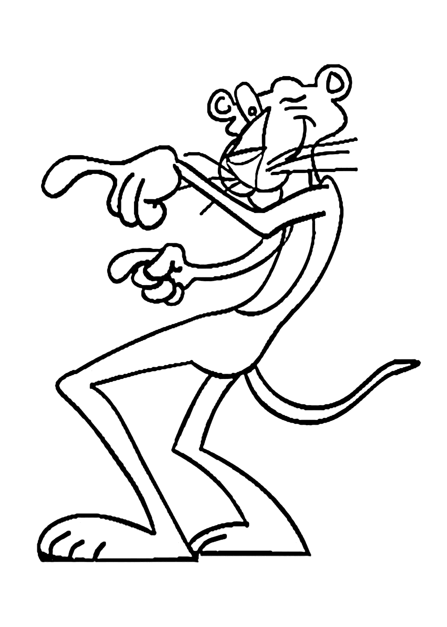 Pink panther dance coloring pages for kids printable free