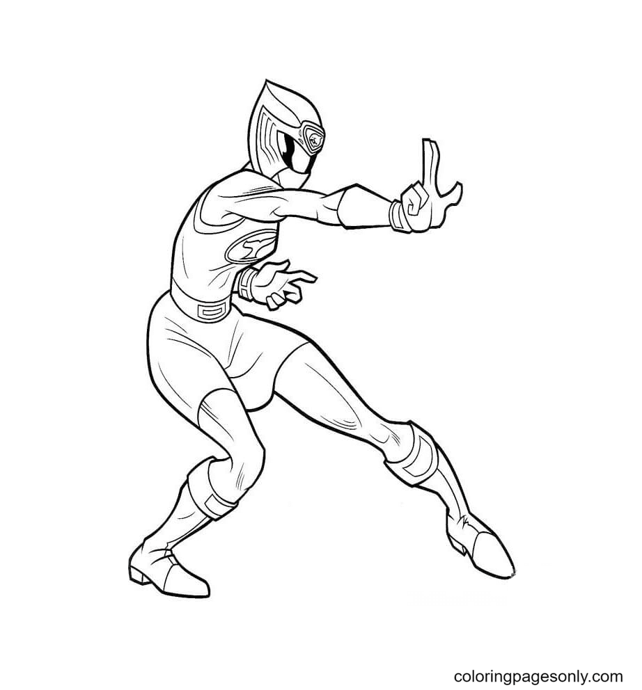 Ranger pink coloring page