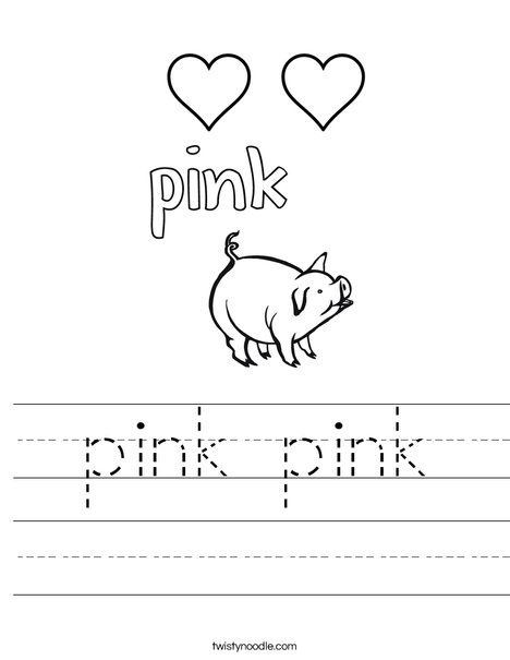 Pink pink worksheet preschool worksheets preschool poems preschool coloring pages