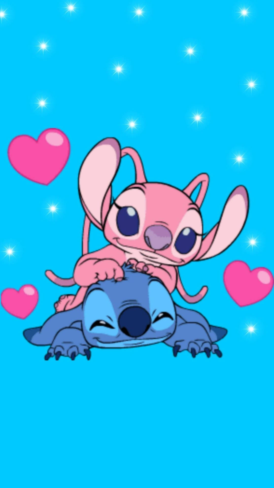 Download cute stitch with angel wallpaper